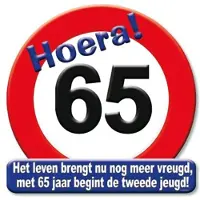 Paper Dreams Kroonschild verkeersbord hoera 65