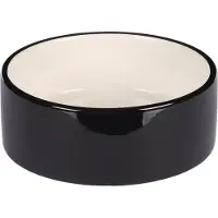 Flamingo Rocky - Eet- En Drinkpot Honden - Eet-en Drinkpot Hond Rocky Keram. Zwart Rond 400ml 13x4,5cm - 1st - 133755 - 1st