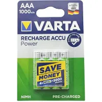 Varta Power Accu NiMH-batterij AAA Micro 1000 mAh 4-pack
