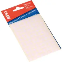 APLI ronde etiketten in etui diameter 8 mm, wit, 480 stuks, 96 per blad (1183) - 14 stuks