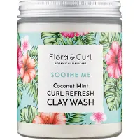 FLORA AND CURL Soothe Me Kokosnoot Munt Krul Verfrissende Klei Was 260 gr