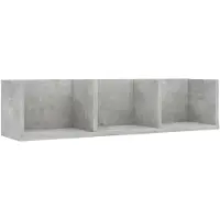 vidaXL Cd-wandschap 75x18x18 cm bewerkt hout betongrijs