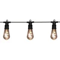 Annas collection 10 Partylights 5cm spiraal filament warm wit 10m/3m aanloopsnoer zwart Anna's Collection