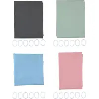 Lifetime Clean Douchegordijn met 12 ringen 180x180cm