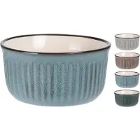 Excellent houseware Schaal gespikkeld aardewerk 500ml