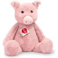 Teddy HERMANN® Knuffeldier varken/biggetje - pluche stof - premium kwaliteit knuffels - roze - 32 cm