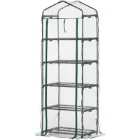 Zenzee Broeikas - Foliekas - Kweekkas - Tuinkas - Kweektent - Kas - Groen - 69 x 49 x 193 cm
