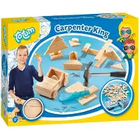 Totum 75-delige junior Timmer set - Met hout, hamer en veilige spijkerhulp - Speelgoed Kinderen - Voor meisjes en jongens - Vanaf 5 jaar