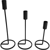 Dulaire Kaarsenhouders Zwart Metaal 3 st. - 32 cm
