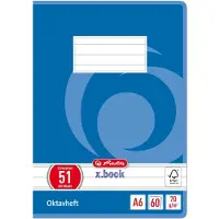 Herlitz 285619 schrijfblok & schrift A6 60 vel Meerkleurig