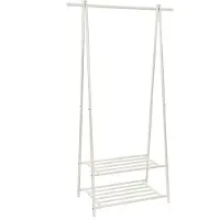 Hoppa! Metalen Jassenrek Jassenrek Met Schoenenrek 87,5 X 155 X 41 Cm (b X H X D) Crmewit
