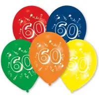 Amscan 10 Latex Balloons Number 60 25.4 cm/10