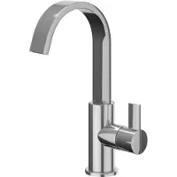 Ivy Aia Pact Eenhendel wastafelmengkraan opbouw met draaibare cascade uitloop, coldstart Chroom