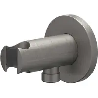 Ivy Aia Toebehoren Wandsteun met geïntegreerde wateruitlaat 1/2" Geborsteld metal black PVD