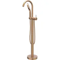 Ivy Aia Bond Badmengkraan vrijstaand met draaibare uitloop, slang 150cm en 3-standen handdouche Geborsteld mat koper PVD