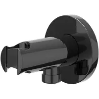 Ivy Aia Toebehoren Wandsteun met geïntegreerde wateruitlaat 1/2" Zwart chroom PVD