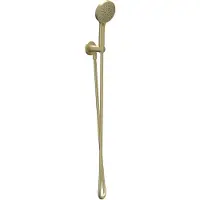 Ivy Aia Algemeen Handdoucheset, slang 150cm, wandhouder met uitlaat en 3-standen handdouche Geborsteld mat goud PVD