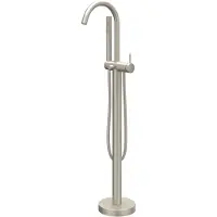 Ivy Aia Bond Badmengkraan vrijstaand met draaibare uitloop, slang 150cm en staafhanddouche Geborsteld nickel PVD