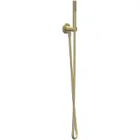 Ivy Aia Glijstangset - Doucheslang 150cm - Satin Spray Handdouche - Geborsteld Mat Goud PVD - Messing - Kranen, Douchekranen, Douchestangen - Kranen, Douchekranen, Douchestangen