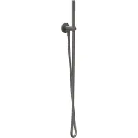Ivy Aia Algemeen Handdoucheset, slang 150cm, wandhouder met uitlaat en satin spray handdouche Geborsteld metal black PVD
