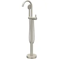 Ivy Aia Pact Badmengkraan vrijstaand met draaibare uitloop, slang 150cm en satin spray handdouche Geborsteld nickel PVD