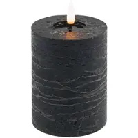Mansion Atmosphere atmosphere - Zwarte led kaars rustic 10x7,5cm Zwarte led kaars rustic 10x7,5cm