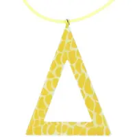 Behave - Ketting met Gele Hanger - Driehoek Design - Zomeraccessoire
