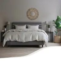 Tempur Home by dekbedovertrek - bamboe - 260x220 cm – beige – zijdezacht & strijkvrij