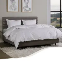 Tempur Home by - Dekbedovertrek - 260 x 240 cm - Wit & Katoensatijn - Strijkvrij & Drogerbestendig - Zijdezachte glans en luxe hotelkwaliteit