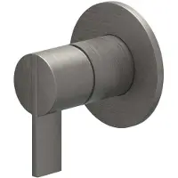 Ivy Aia Afbouwdeel Pact Inbouw douchemengkraan Met Ronde Rozet Geborsteld Metal Black PVD
