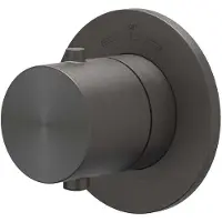 Ivy Aia Afbouwdeel Concord Inbouwthermostaat Symmetry Met Rond Rozet RVS316 Geborsteld Carbon Black PVD
