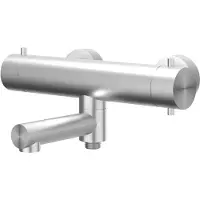Ivy Aia Concord Badthermostaatkraan opbouw - draaibare baduitloop - omstel - RVS316 - geborsteld 6301011