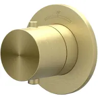 Ivy Aia Afbouwdeel Concord Doorstroom inbouwstopkraan Symmetry Met Rond Rozet RVS316 Geborsteld Mat Goud PVD