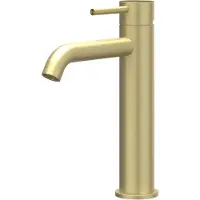 Ivy Aia Concord Eenhendel wastafelmengkraan opbouw model M, coldstart RVS316 geborsteld mat goud PVD