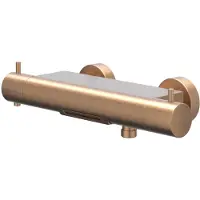 Ivy Aia Bond Badthermostaatkraan opbouw - Cooltouch - cascade uitloop - Geborsteld mat koper PVD 6301055
