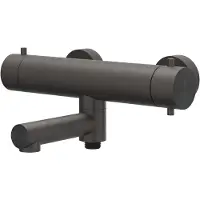 Ivy Aia Badthermostaatkraan concord opbouw omstel met draaibare baduitloop met omstel rvs316 geborsteld carbon black pvd