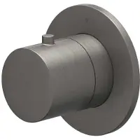 Ivy Aia Afbouwdeel Bond Flow-Through Stopkraan Symmetry Met Rond Rozet Geborsteld Metal Black PVD