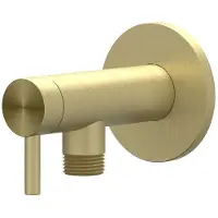 Ivy Aia Toebehoren Hoekstopkraan 1/2" 3/8 RVS316 geborsteld mat goud PVD