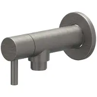 Ivy Aia Toebehoren Hoekstopkraan 1/2" 3/8 Geborsteld metal black PVD