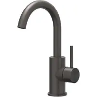 Ivy Aia Concord Eenhendel wastafelmengkraan opbouw met draaibare uitloop, coldstart RVS316 geborsteld carbon black PVD