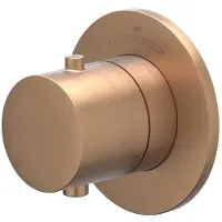 Ivy Aia Bond Afbouwdeel inbouwthermostaat symmetry met rond rozet Geborsteld mat koper PVD