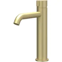 Ivy Aia Tribe Eenhendel wastafelmengkraan opbouw model M, coldstart RVS316 geborsteld mat goud PVD