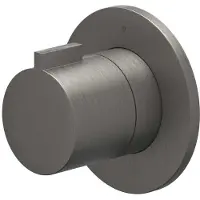 Ivy Aia Pact Afbouwdeel flow-through stopkraan symmetry met rond rozet Geborsteld metal black PVD