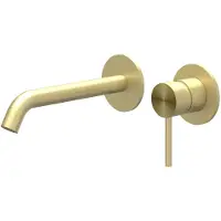 Ivy Aia Concord Afbouwdeel Inbouw Wastafelkraan 19,5cm RVS 316 - Geborsteld Mat Goud PVD - RVS 316 - Kranen, Wastafelkranen, Inbouw Wastafelkranen