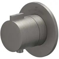 Ivy Aia Pact Afbouwdeel inbouwthermostaat symmetry met rond rozet Geborsteld metal black PVD