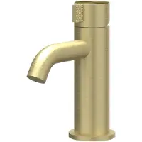 Ivy Aia Tribe Eenhendel wastafelmengkraan opbouw model S, coldstart RVS316 geborsteld mat goud PVD