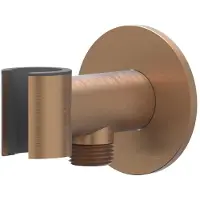 Ivy Aia Toebehoren Wandsteun met geïntegreerde wateruitlaat 1/2" RVS316 geborsteld mat koper PVD