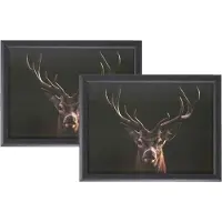 Mars & More Schootkussen - 2x - hert print - laptray - 43 x 33 cm - Schoottafel - Dienblad voor op schoot