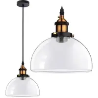 Toolight Moderne hanglamp - geometrisch design - transparant glas - 25 x 28 cm