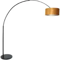 Steinhauer Zwarte booglamp Sparkled met velvet kap